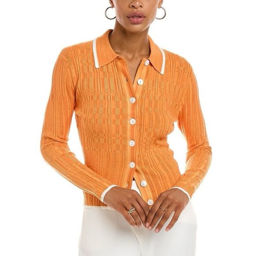 C/Meo Collective Still In Love Knit Cardigan Orange Size XS